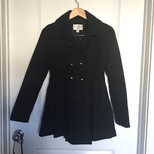 Xhilaration Black fit and flare coat